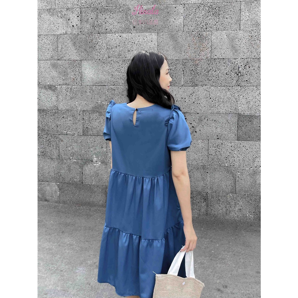 Đầm bầu Babydoll HINATA - dáng xoè tay áo phồng dễ thương DB027