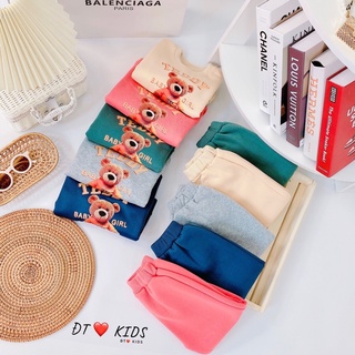Bộ nỉ bông gấu Teddy cho bé