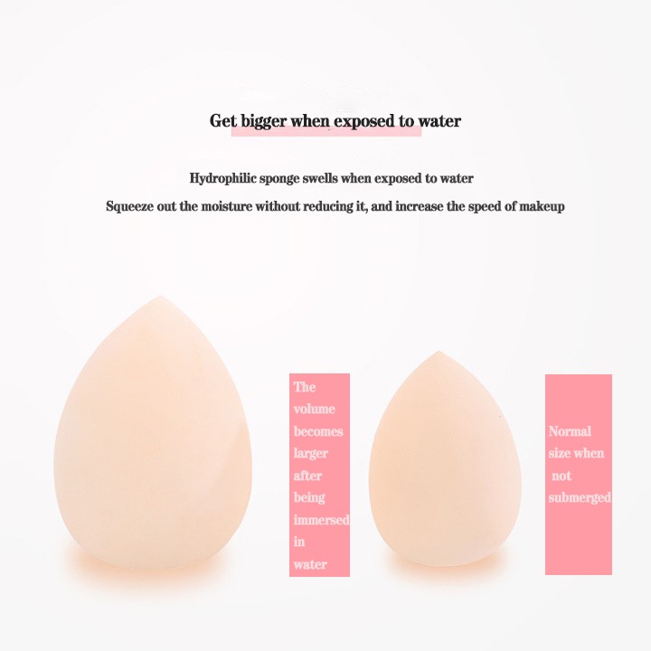 Mút trang điểm Ripe Girl hình giọt nước dùng được ẩm khô cao cấp 10g