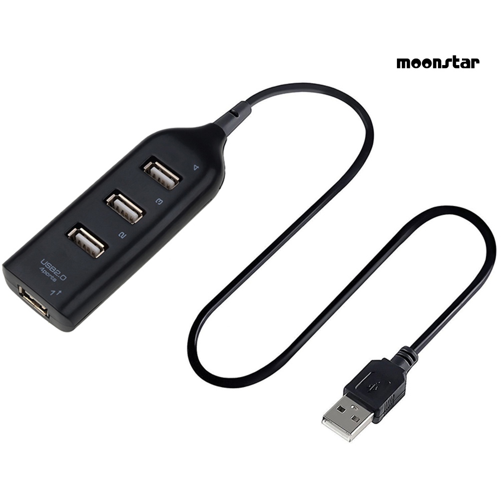 MO 4 Ports High Speed USB 2.0 Expansion Hub Splitter Adapter for PC Laptop Computer