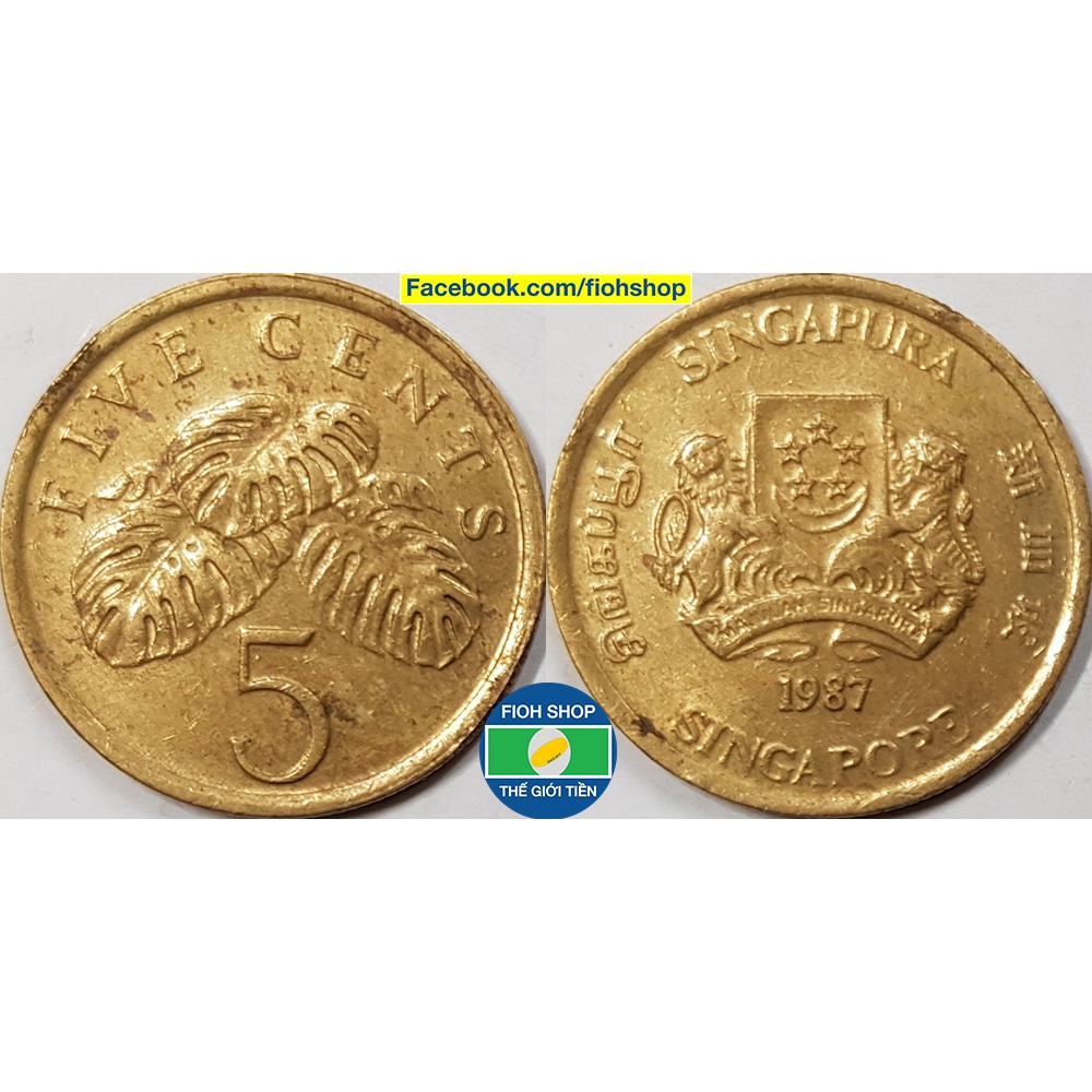 Đồng xu 5 Cents Singapore 1985-1991