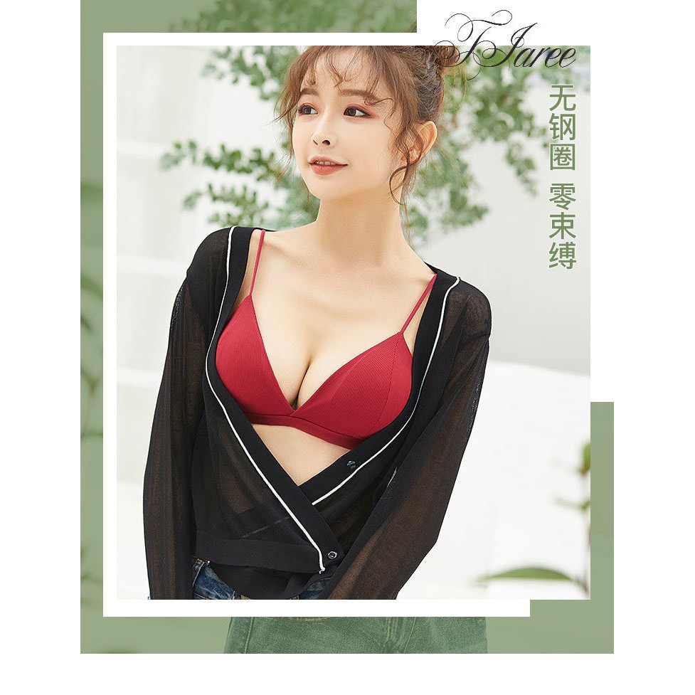 Áo Ngực Nữ ❤️FREESHIP❤️ Áo Bra Thun nâng ngực phối viền chun kèm dây nhỏ điệu đà mã 293