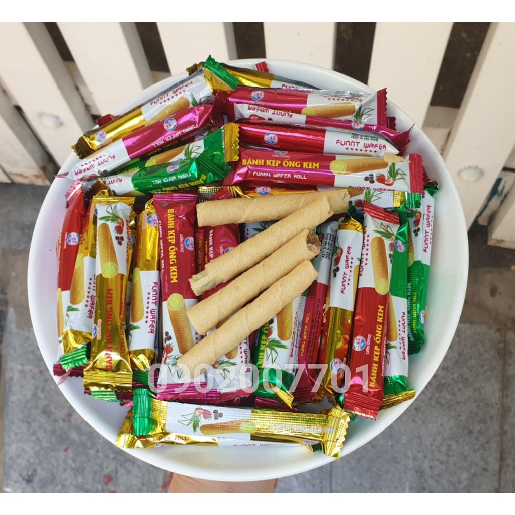 1 Kg Bánh Kẹp Ống Kem Liên Hưng Thơm Ngon
