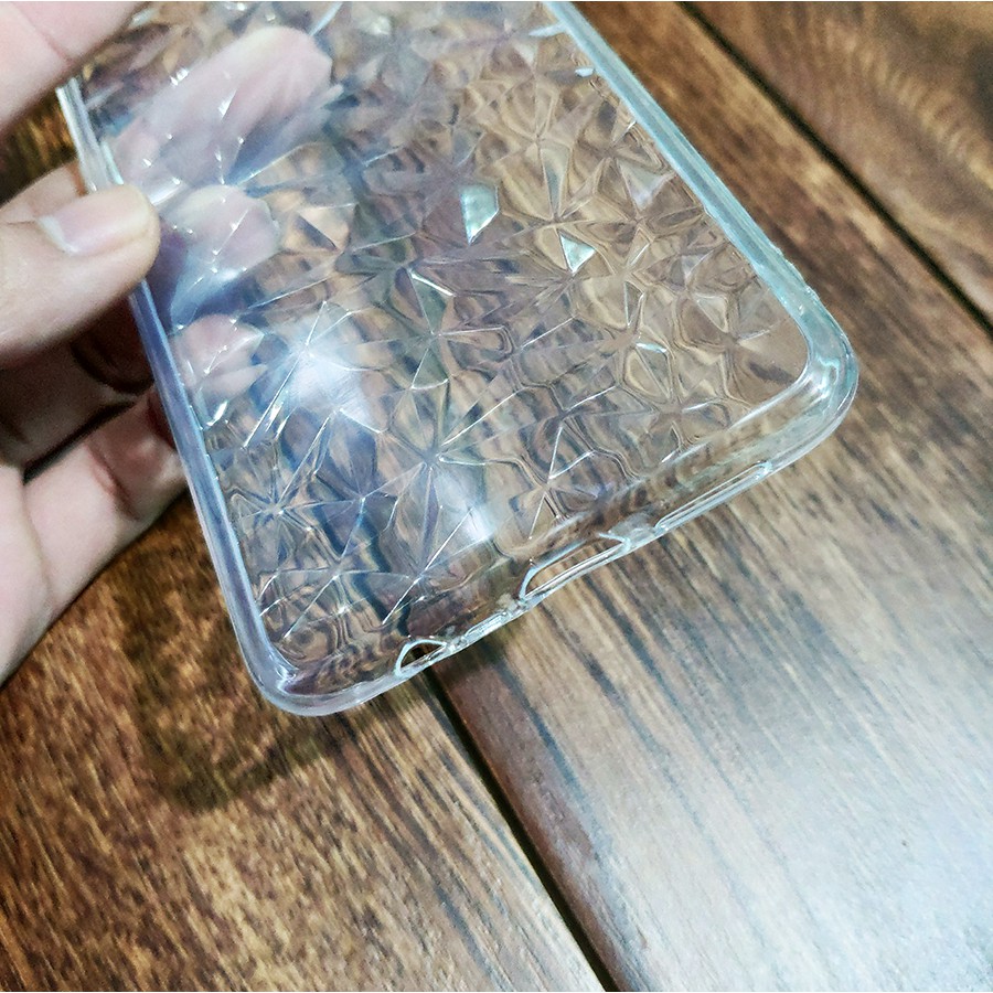 Ốp lưng kính cường lực Oppo A7 vân kim cương