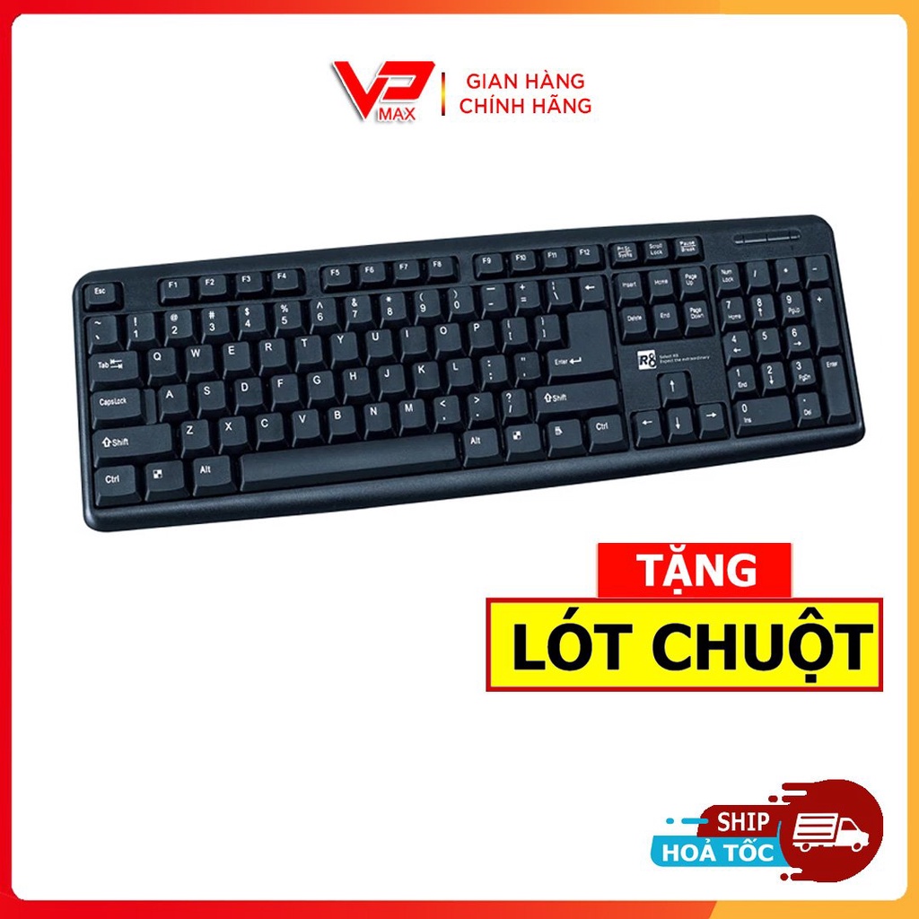 { Tặng lót chuột } Bàn phím văn phòng R8 Bosston G21B chính hãng tặng lót chuột