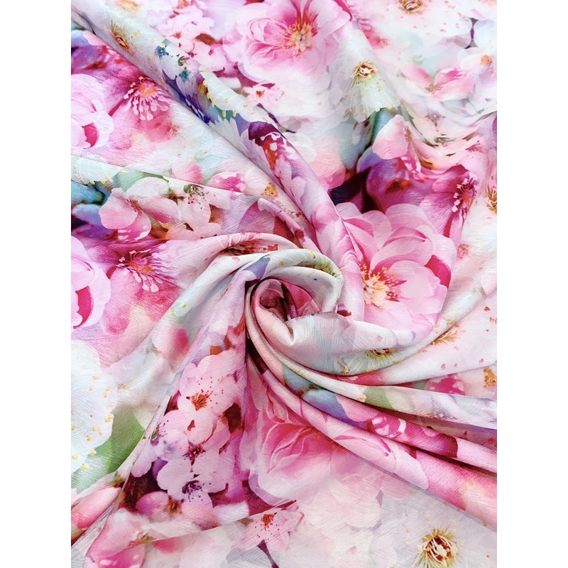 Vải lụa may áo dài, váy, sơ mi, tiệm vải của Hạp, mã 80, lụa vân xương cá chất mềm mịn