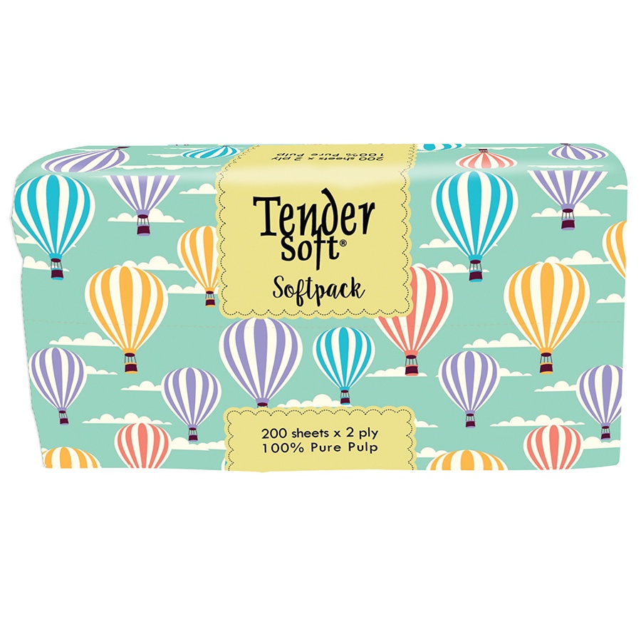 Khăn giấy rút Tendersoft 200 tờ