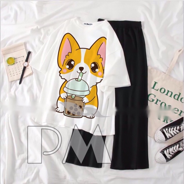 Sét áo hình và quần xuông