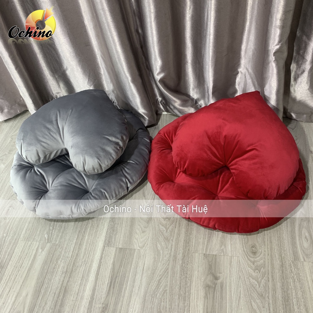 Nệm Xích Đu Hình Tròn Kèm Gối Tim Đường Kính 60Cm  ( Hàng Có Sẵn)