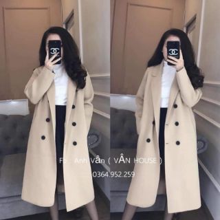 Áo dạ ép dài style Hàn xẻng