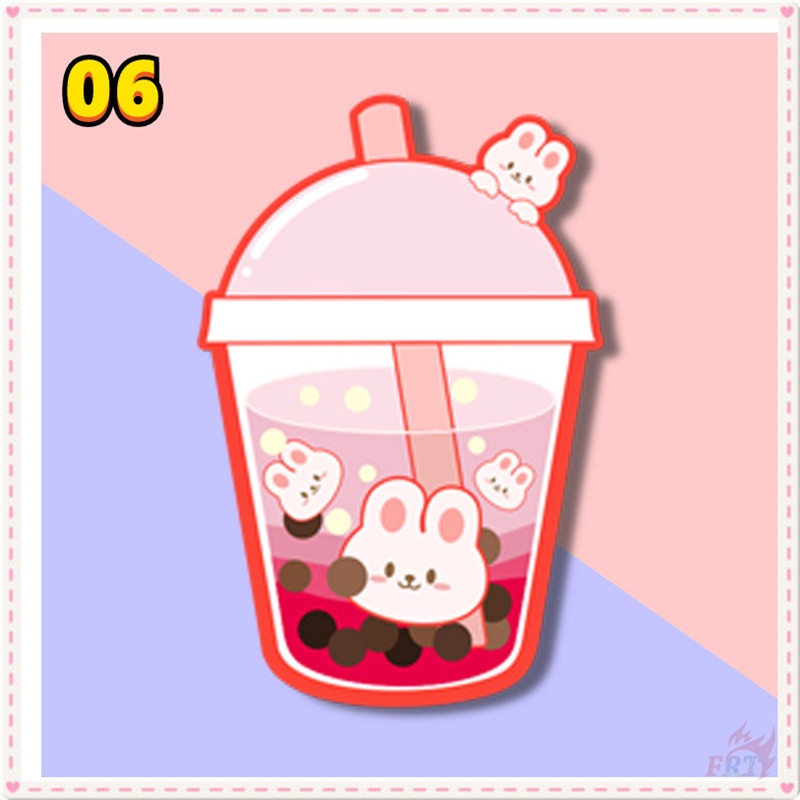 ✪ Ghim Cài Áo Acrylic Hình Trà Sữa Động Vật Ngọc Trai Dễ Thương ✪ 1 Huy Hiệu Cài Áo Acrylic Hình Mèo/Gấu/Thỏ Dễ Thương