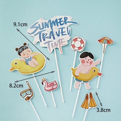 Set que cắm mùa hè bé trai bé gái Travel Time