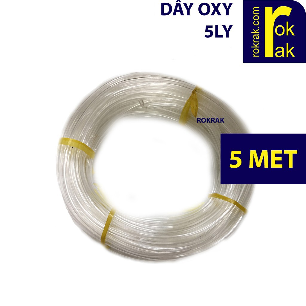 GIÁ SỈ-Dây oxy 5ly dài 5m dùng cho máy sục sủi thổi khí bể cá