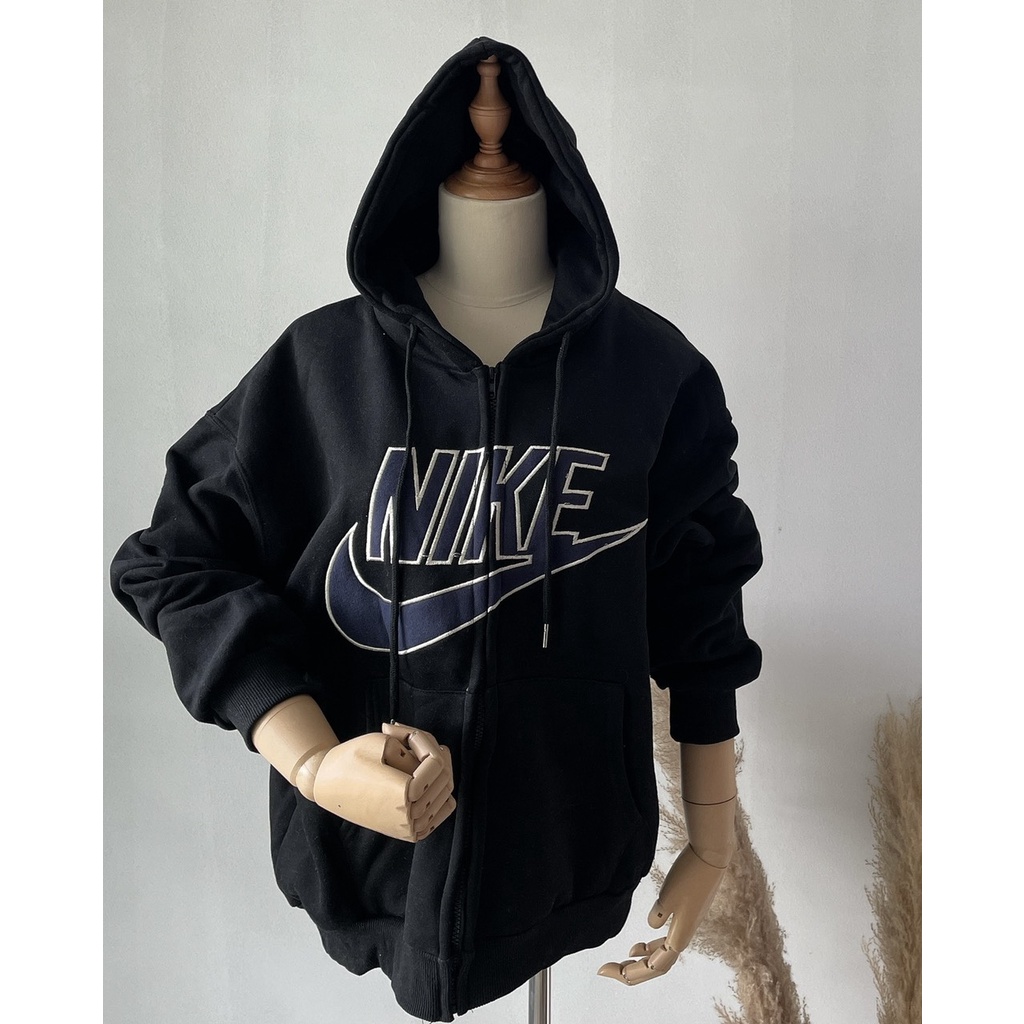 Áo Khoác Nỉ Hoodie Có Mũ Tay Phồng Dây Kéo KIểu 3 Hàng Quảng Châu | Smide Clothing