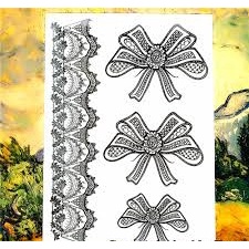 Miếng dán hình xăm tạm thời chống nước ren đùi quyến rũ