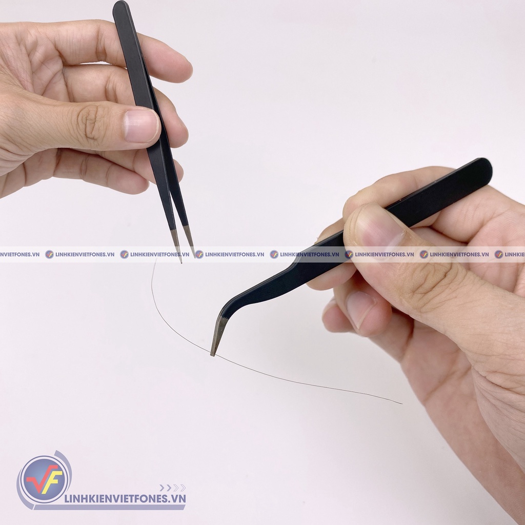 Nhíp gắp  lông, gắp đá, nhíp gắp linh kiện chống tĩnh điện, Nhíp Tweezers ESD đen