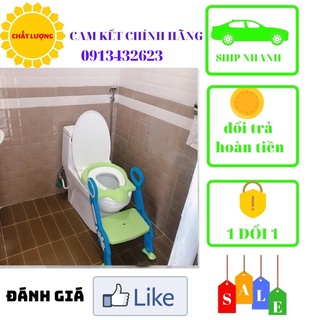 thang bồn cầu có tay vịn siêu chắc chắn cho bé