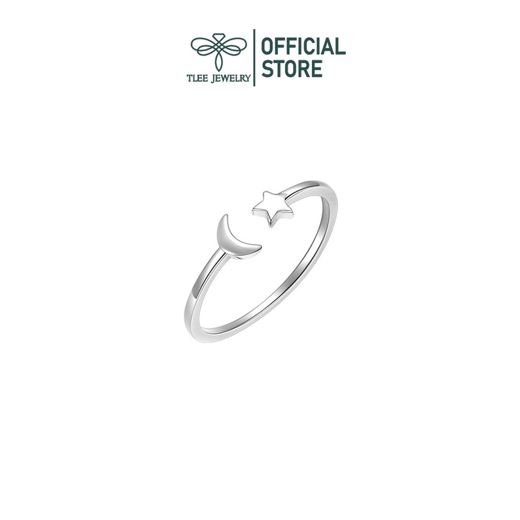 Nhẫn bạc nữ TLEE trăng sao freesize basic TleeJewelry A0325