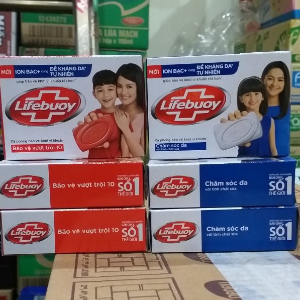 Xà bông cục Lifebuoy 90g đủ màu date mới