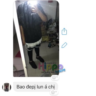 Short viền trắng unisex