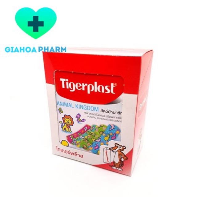 Băng cá nhân hình thú cho trẻ em Tigerplast Animal Kingdom