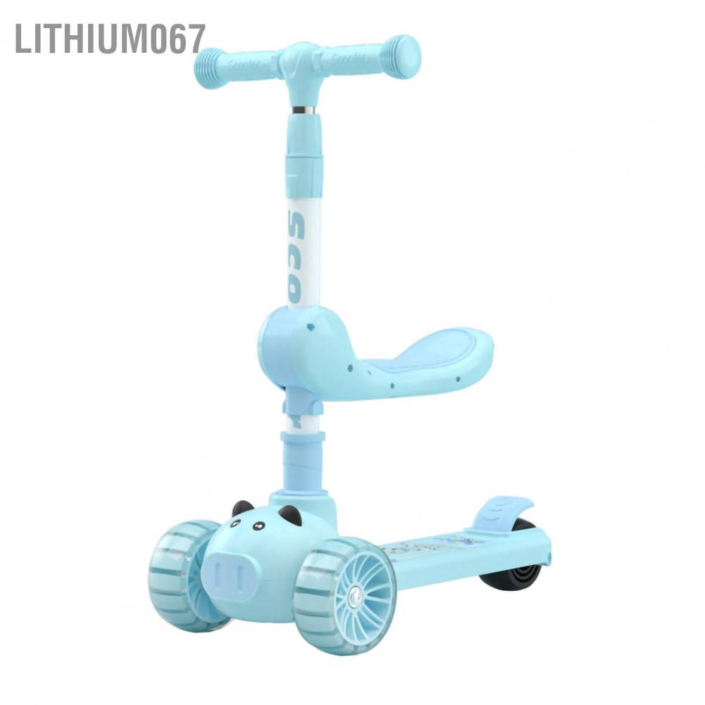 xe tay ga trẻ em Xe Scooter 3 Bánh Có Thể Điều Chỉnh Chiều Cao Có Đèn Và Nhạc Gấp Gọn Dành Cho Trẻ Em