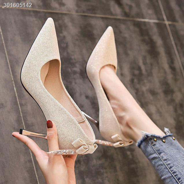 Silver high heels women stiletto heels 2021 summer new wedding dress design sense niche dress light color bridesmaid shoes