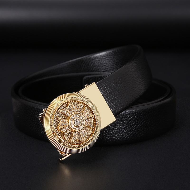 Thắt lưng nam khóa tự động, dây lưng nam cao cấp, thắt lưng mặt xoay nam, dây nịt da thời trang - TLX001