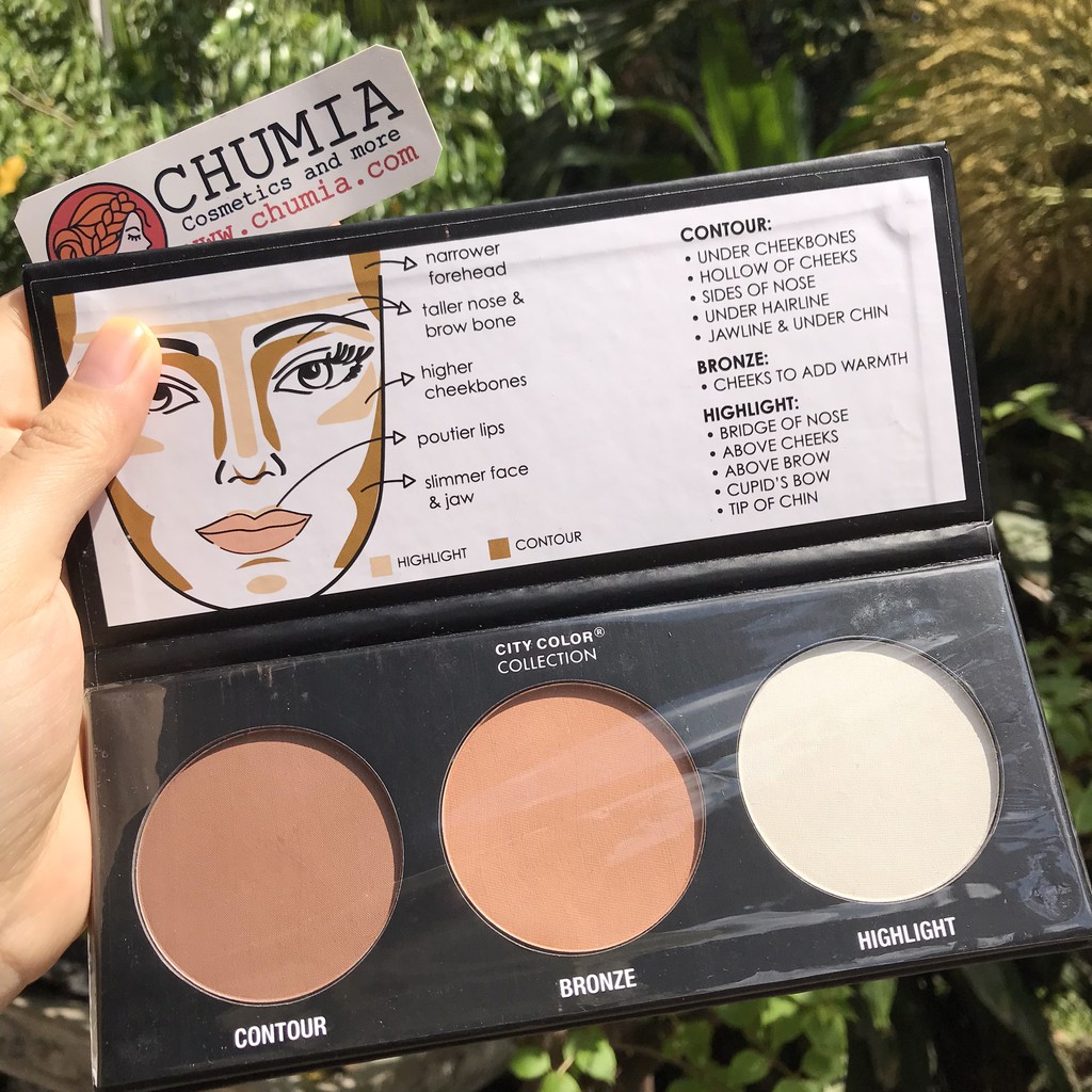 Tạo khối phấn CITY COLOR Contour Palette - chumia