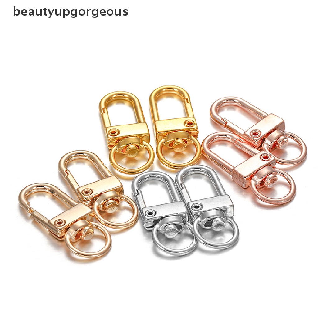 [Beautyupgorgeous] Set 10 Móc Khóa Bằng Hợp Kim Hình Tôm Hùm Xoay Được Cho Túi Xách