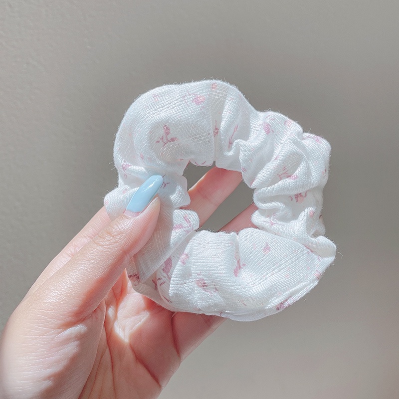 Dây Cột Tóc Cao Su Co Giãn Màu Trắng Đơn Giản