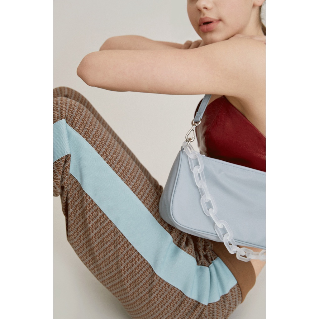 2146 |Bảng Phấn Mắt 2 Màu 2 Màu Thời Trang| Túi Xách Đeo Vai Kiểu Vuông Nhỏ Phối Dây Xích Thời Trang Sành Điệu