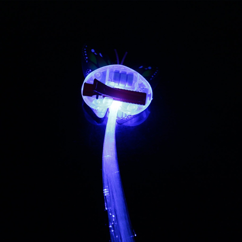 Kẹp Tóc Hình Bướm Có Đèn Led Màu Cầu Vồng Xinh Xắn