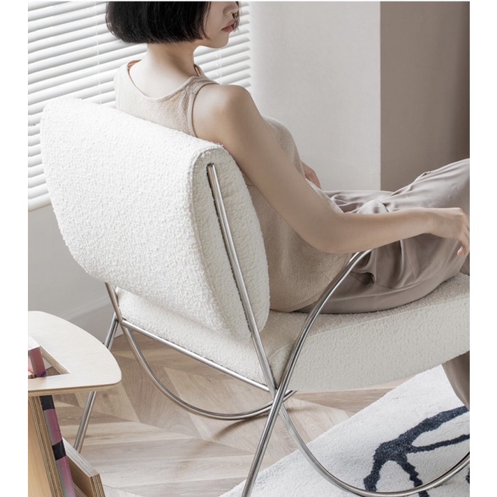 Ghế Sofa thư giãn chữ A len cừu nhập khẩu phong cách Bắc Âu hiện đại