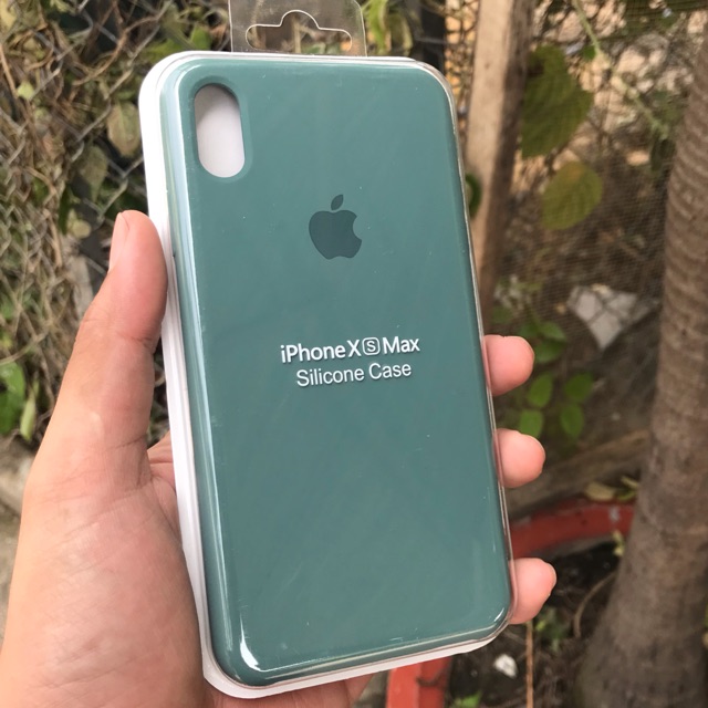 Ốp Silicone Chống Bẩn màu Pine Green cho XS Max