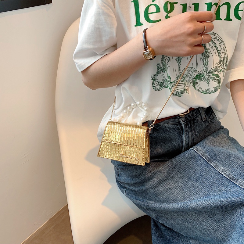Túi Xách JASMIN NOIR Đeo Chéo Họa Tiết Da Cá Sấu Thời Trang Cho Nữ