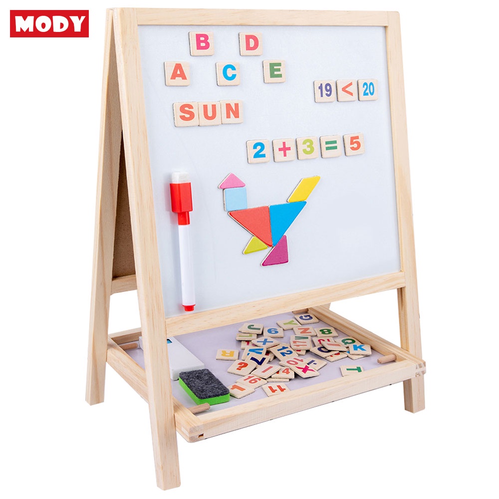 Bảng vẽ từ tính 2 mặt gập gọn hỗ trợ bé học tập MODY M8840
