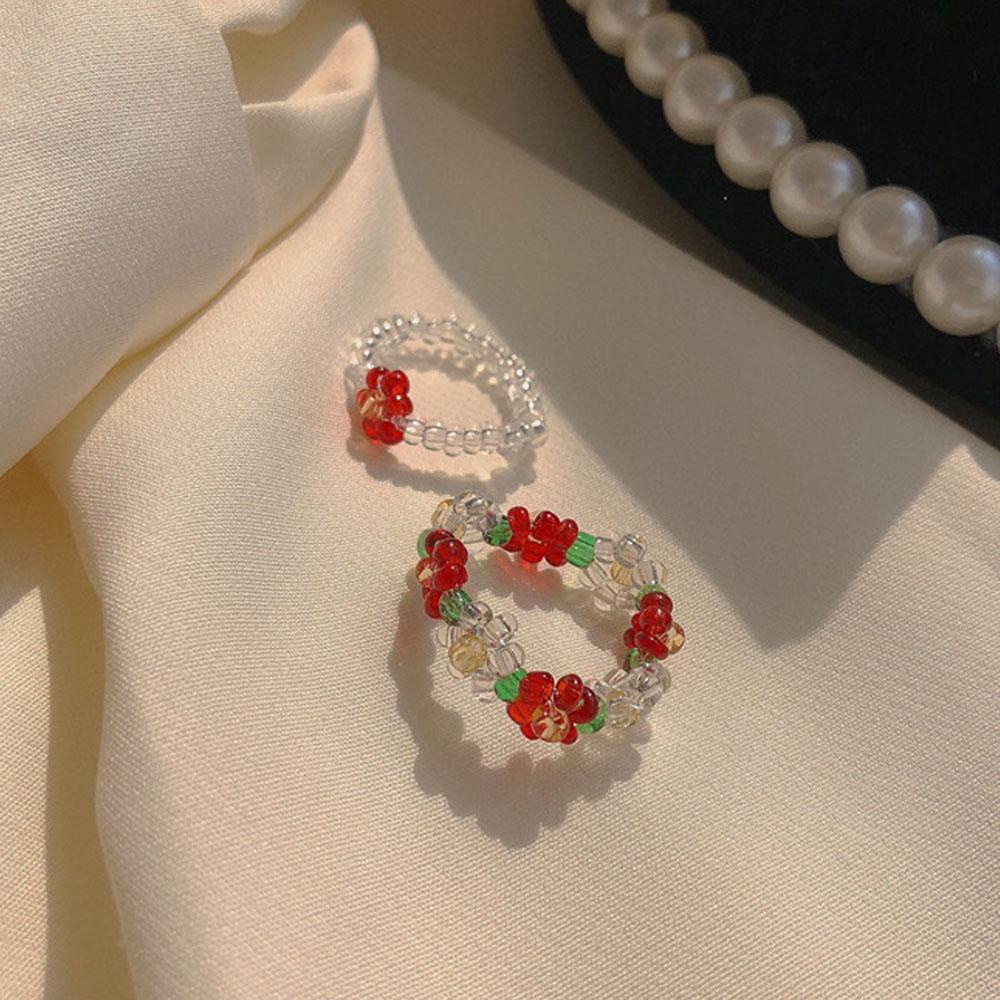 Nhẫn VANES1 Co Giãn Trong Suốt Thiết Kế Ngọt Ngào Thời Trang Mùa Hè 2021