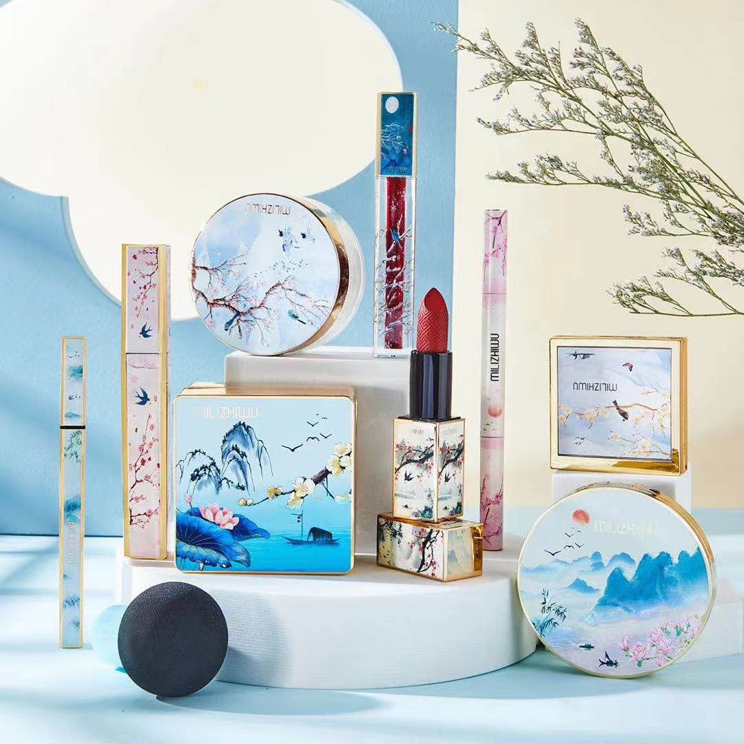 Bộ mỹ phẩm 10 món gồm son môi+ má hồng+ kẻ mắt+ mascara phong cách Trung Hoa | BigBuy360 - bigbuy360.vn