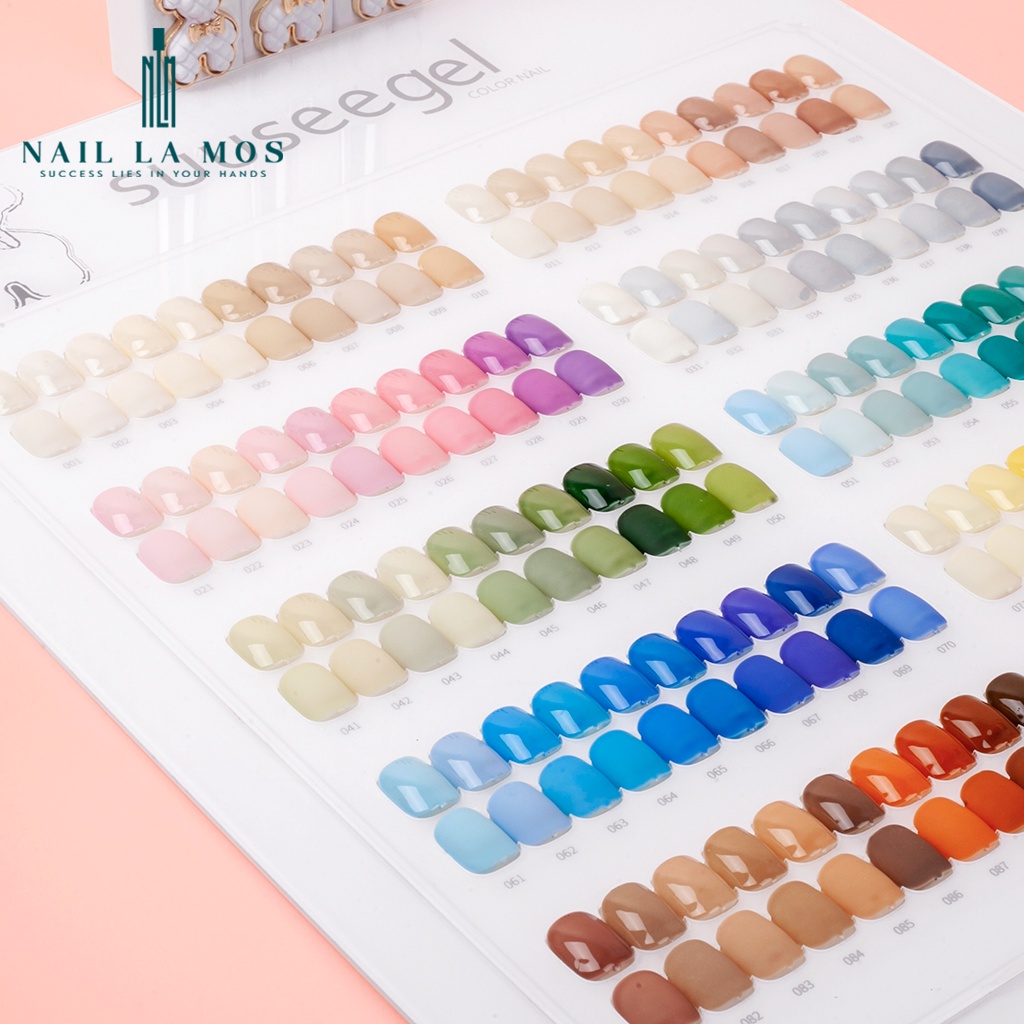Set sơn gel Suuseegel cao cấp 100 màu chính hãng - Bộ sơn gấu sang chảnh tặng kèm bảng màu mica rất đẹp