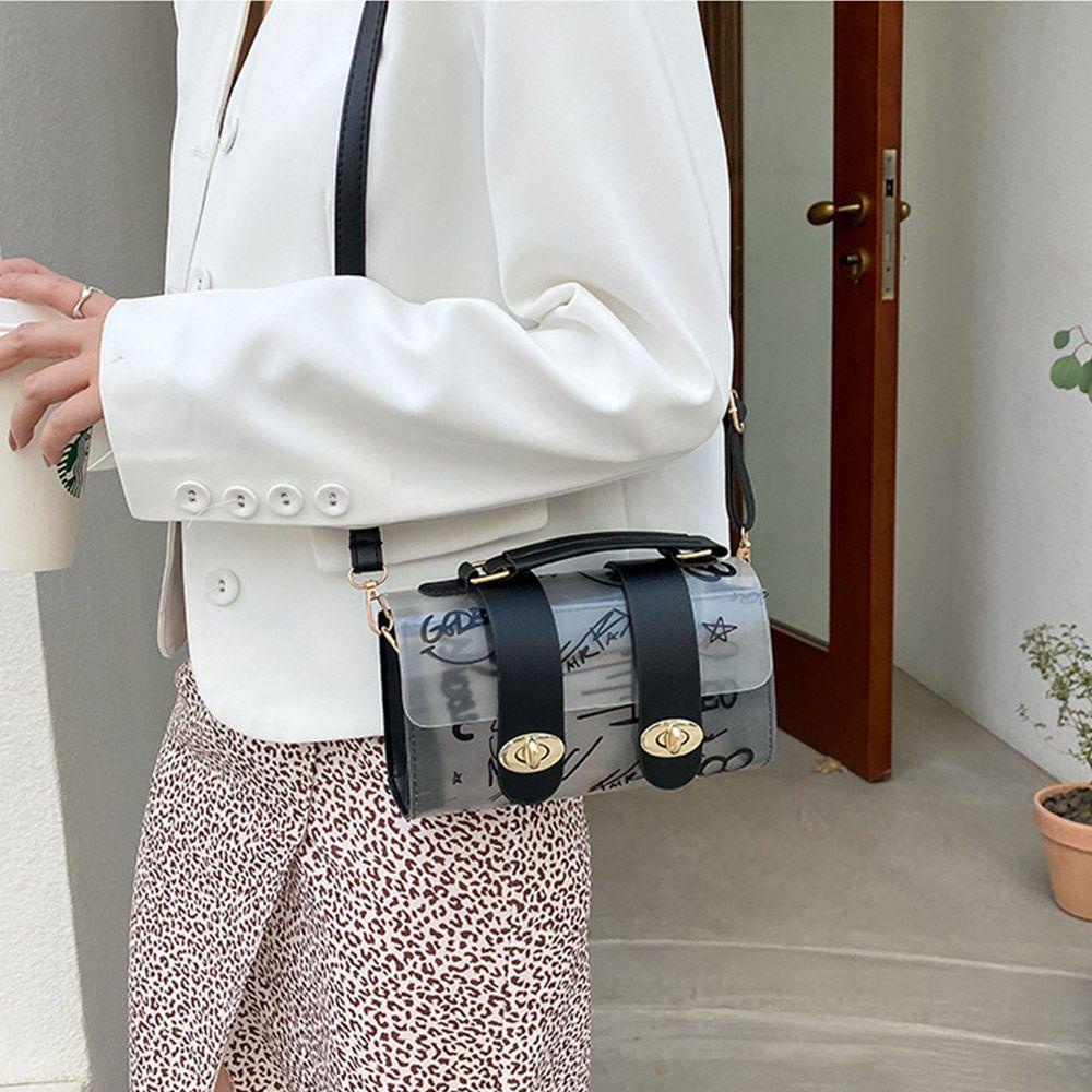 Túi Xách Đeo Vai Bằng Chất Liệu PVC Trong Suốt Nhỏ Nhắn Xinh Xắn