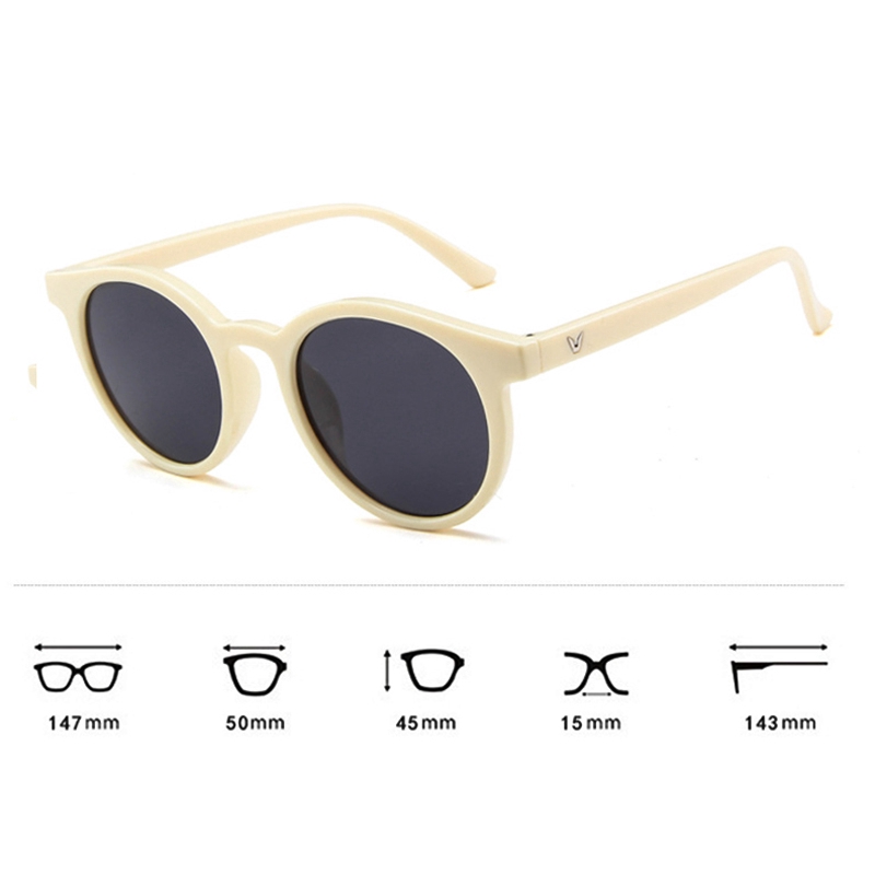 Kính mát tròng tròn thời trang phong cách vintage dành cho nữ UV400