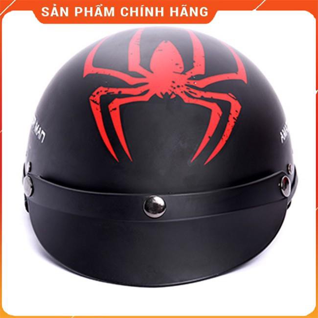 Mũ bảo hiểm 1/2 Đầu SPIDER MAN + Khăn Phượt