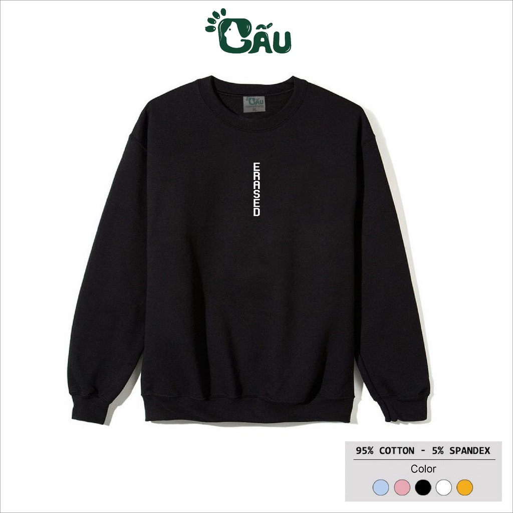 Áo sweater GẤU 194 vải thu đông co dãn, dày dặn mềm mịn form rộng phong cách Unisex - EAASEO