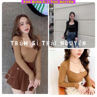 Áo len cổ vuông chất dày đẹp