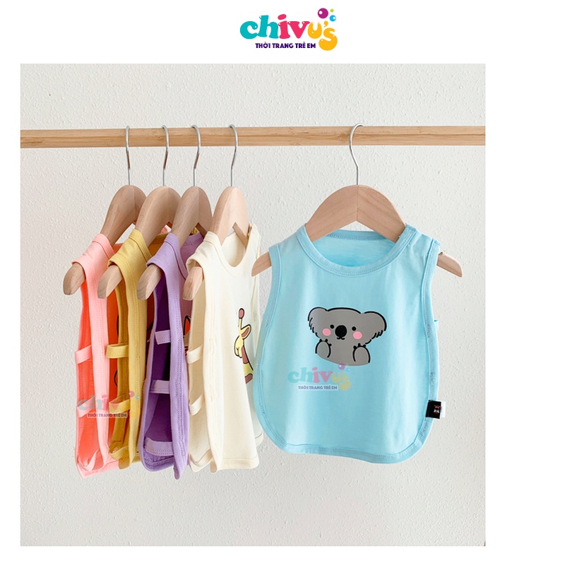 Áo ba lỗ bé trai bé gái chất cotton thiết kế hở sườn CHIVU's KID quần áo trẻ em 1 2 3 4 5 6 tuổi