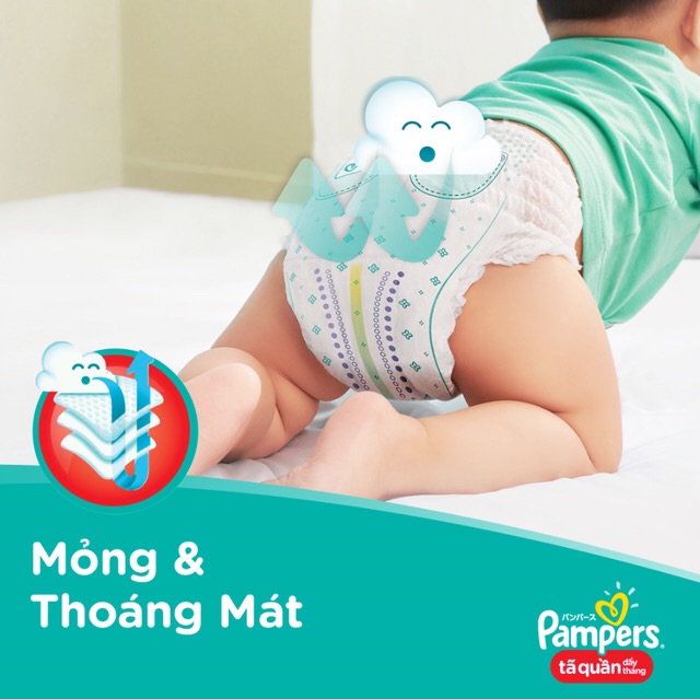 Bỉm/Tã quần Pampers giữ dáng mới gói đại size M60 - L54 - XL48 - XXL44