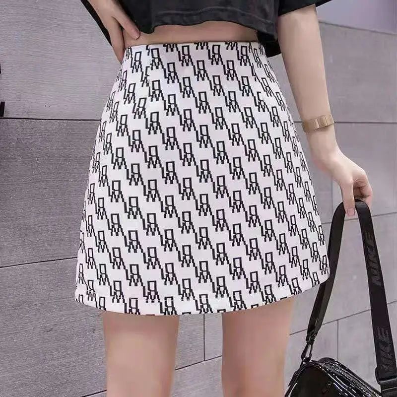 Chân Váy Chữ A Ngắn Lưng Cao Họa Tiết Sọc Caro Phong Cách Hàn Quốc Thời Trang Cho Nữ