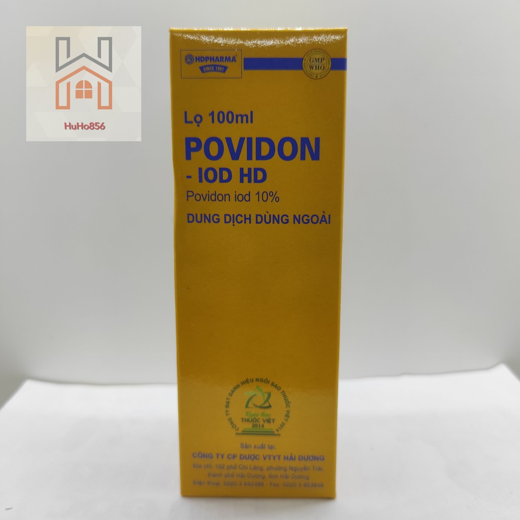 Cồn sát trùng POVIDON-IOD HD Chai 100 ml