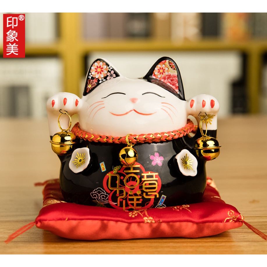 Bộ mèo thần tài để bàn may mắn Cute